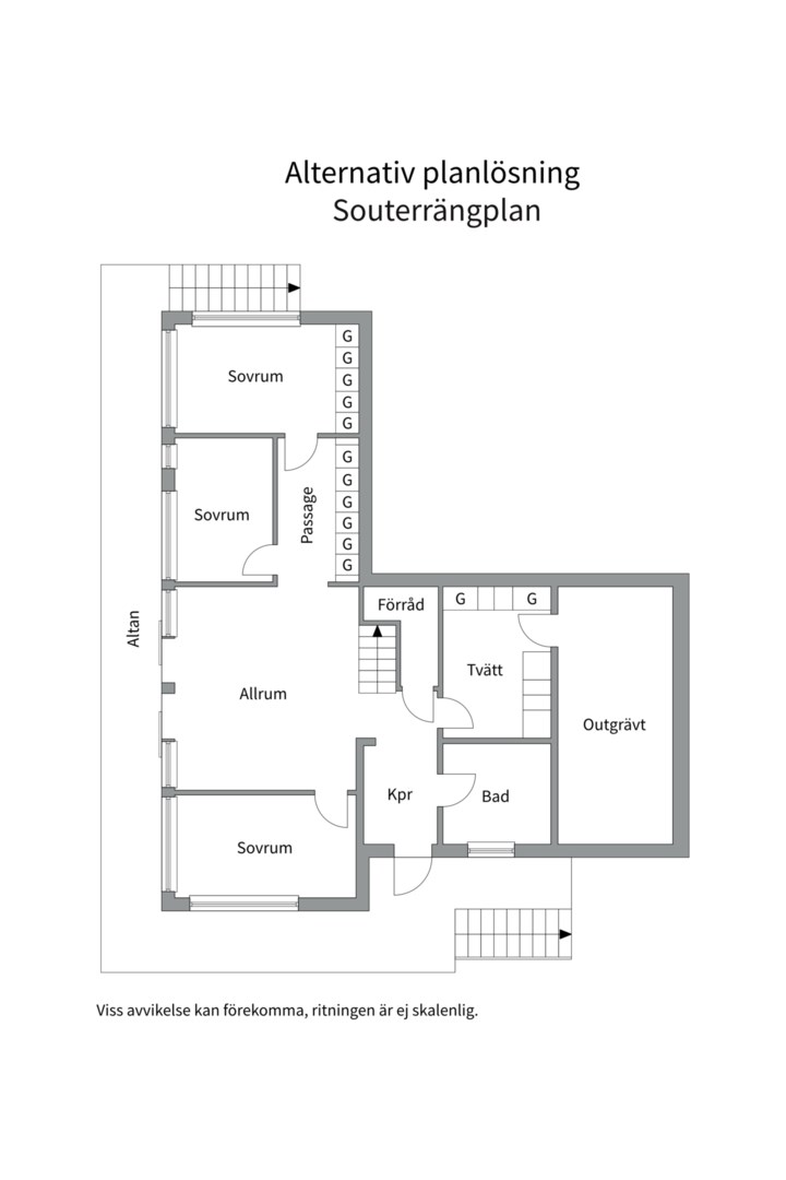 Planlösning från Kristinedalsvägen 46, Till salu i Skuru, Nacka