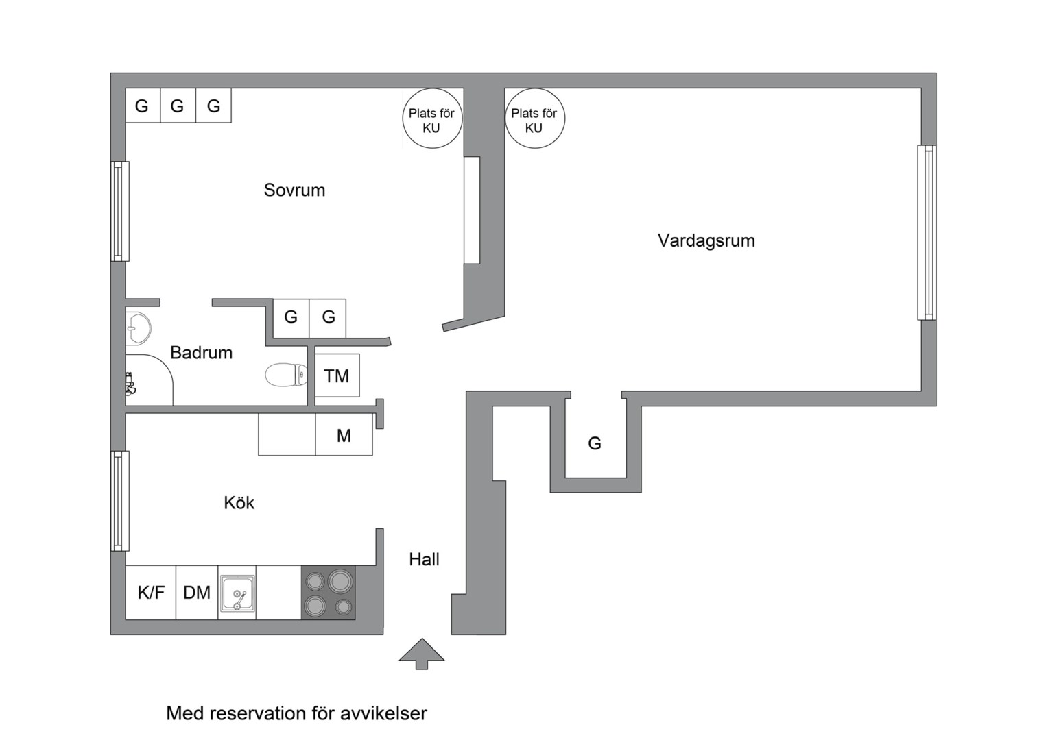 Planlösning från Förhandstips Bostadsrätt, Såld i Centrala Sundbyberg, Sundbyberg