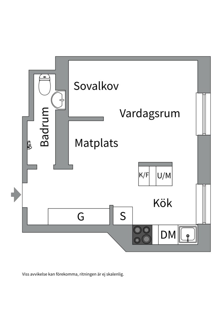 Planlösning från Frödingsvägen 6, Kommande i Kungsholmen - Fredhäll, Stockholm