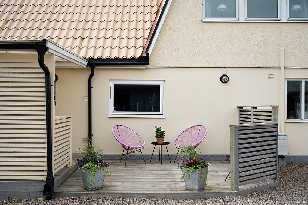 Uteplats invid groventré