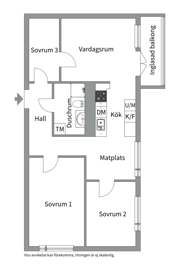 Planlösning från Stensövägen 15, Kommande i Älta, Nacka