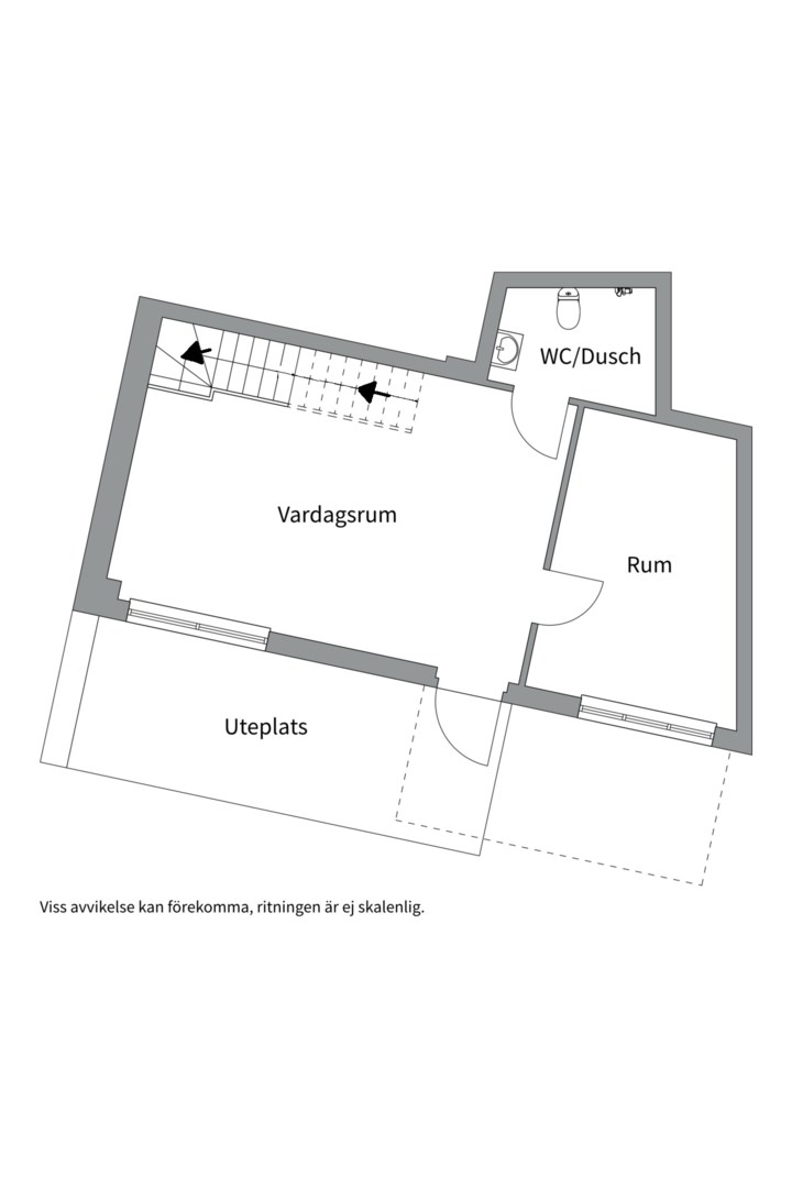 Planlösning från Finnbergsvägen 64, Till salu i Finnberget, Nacka