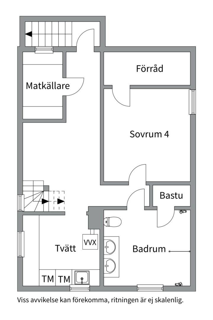 Planlösning från Domherrevägen 3, Såld i Vega, Västerås