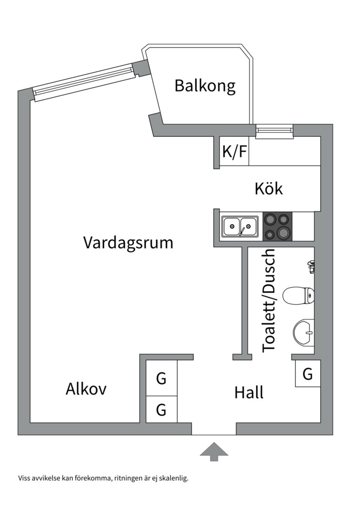Planlösning från Wennerbergsgatan 6B, Till salu i Kungsholmen - Marieberg, Stockholm