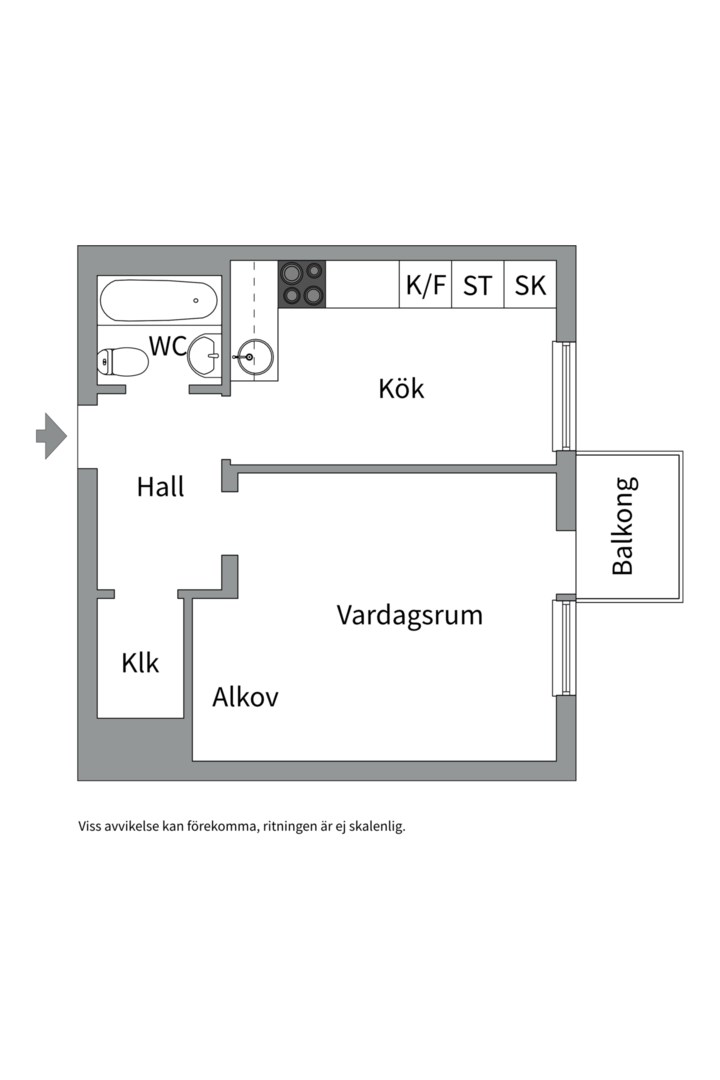 Planlösning från Torkelsgatan 10C, Kommande i Fålhagen, Uppsala