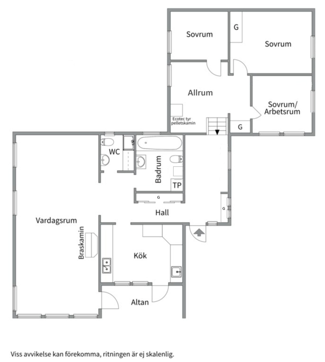 Bostadsbild från Minkvägen 6, Kommande i Evlinge, Värmdö