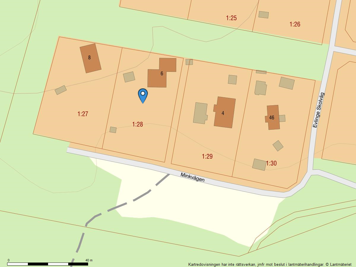 Bostadsbild från Minkvägen 6, Kommande i Evlinge, Värmdö