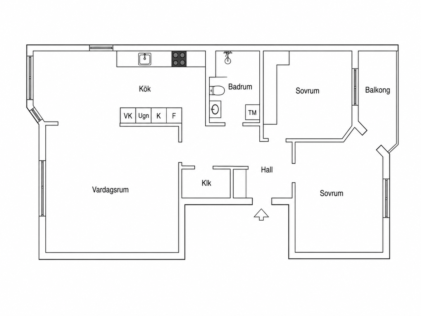 Planlösning från Hagagatan 15A, Såld i Vasastan - Odenplan, Stockholm