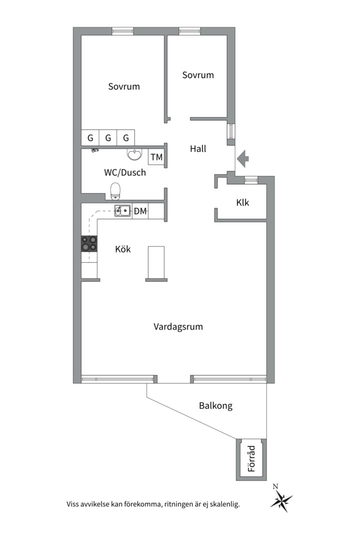 Planlösning från Timmermansgatan 7J, Kommande i Svartbäcken, Uppsala
