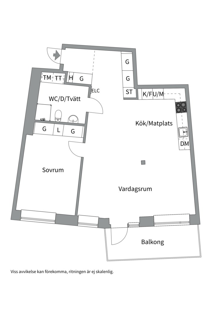 Planlösning från Telegrafvägen 32, Kommande i Telegrafberget, Nacka