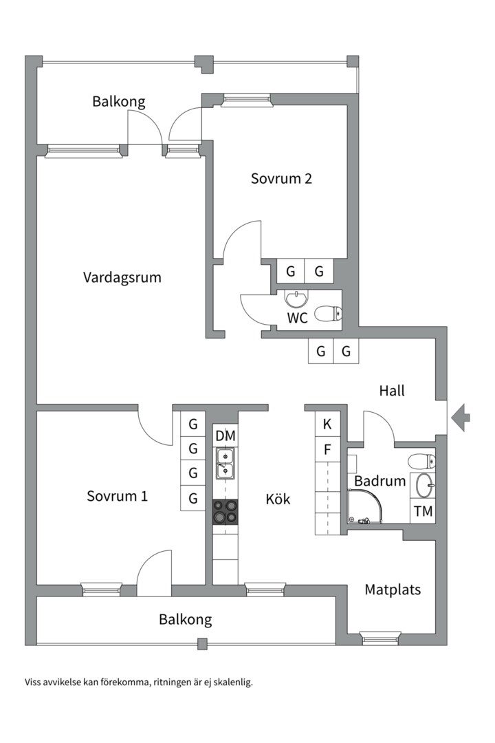 Planlösning från Oxelvägen 47, Till salu i Älta, Nacka