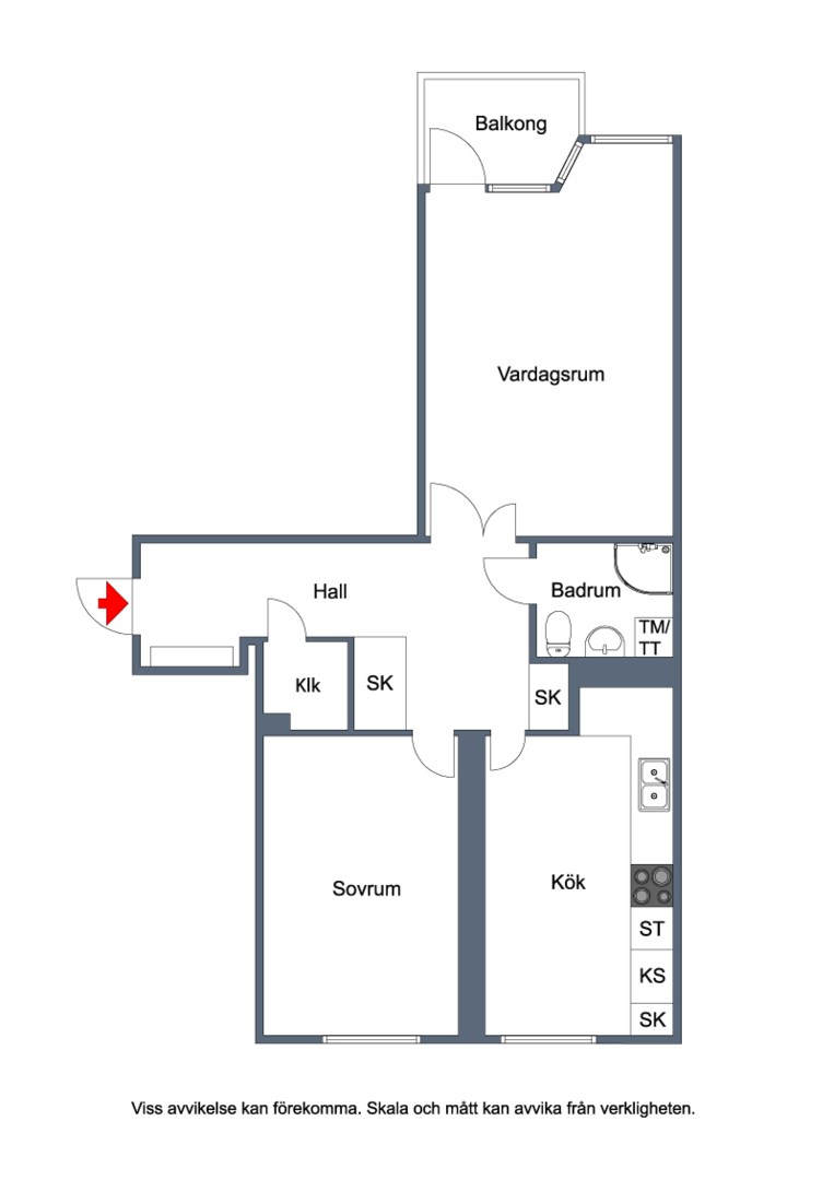 Planlösning från Tullingebergsvägen 8C, Till salu i G:a Tullingeberg, Botkyrka