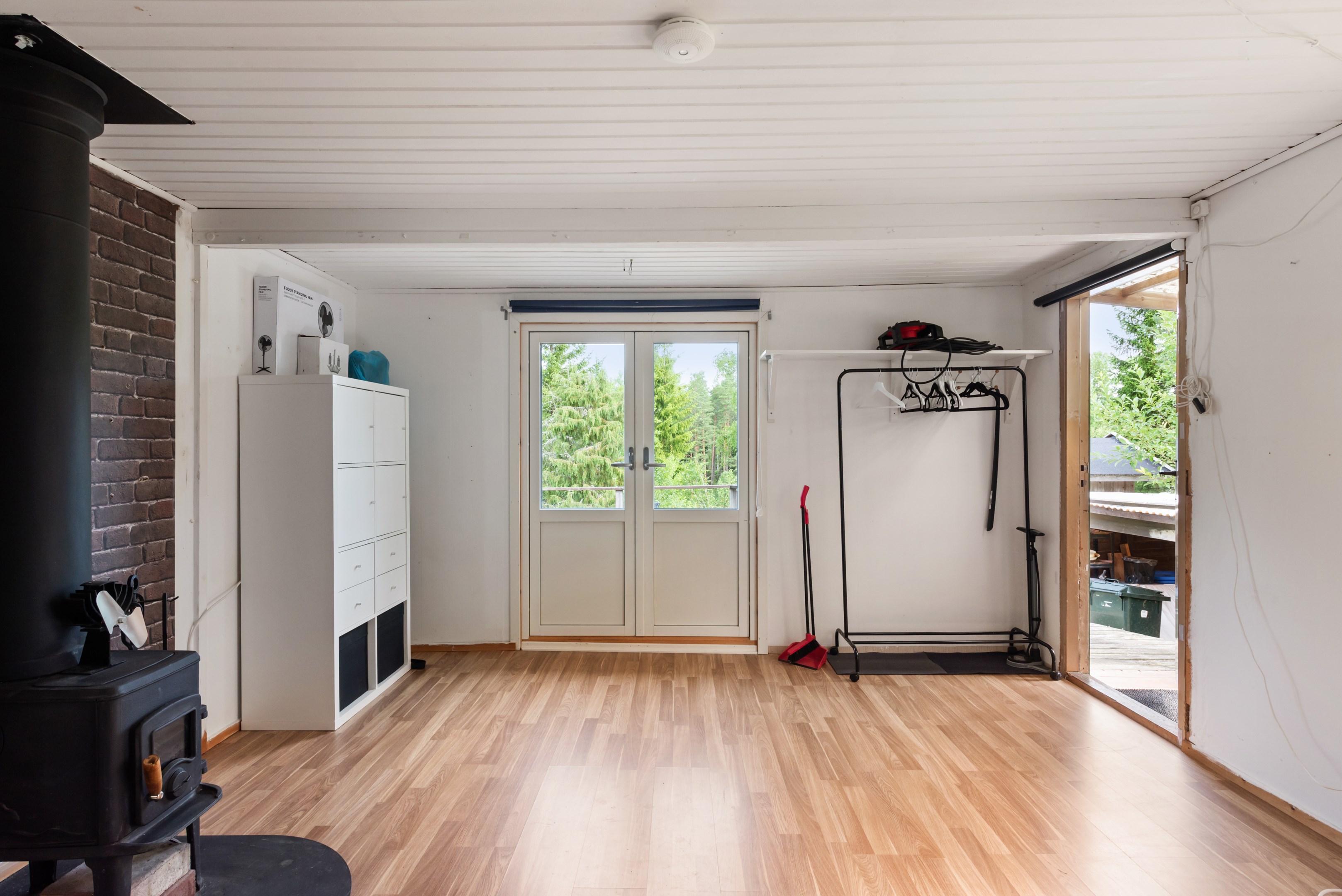 Pardörrar mot altanen