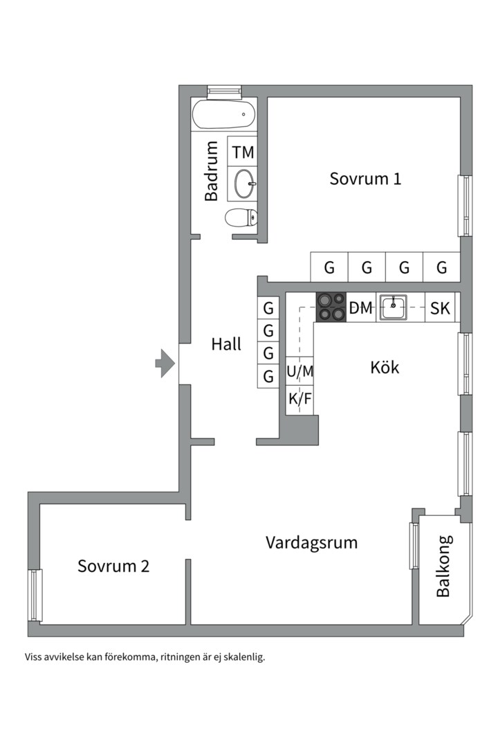 Planlösning från Eva Bonniers gata 37, Kommande i Fruängen, Stockholm