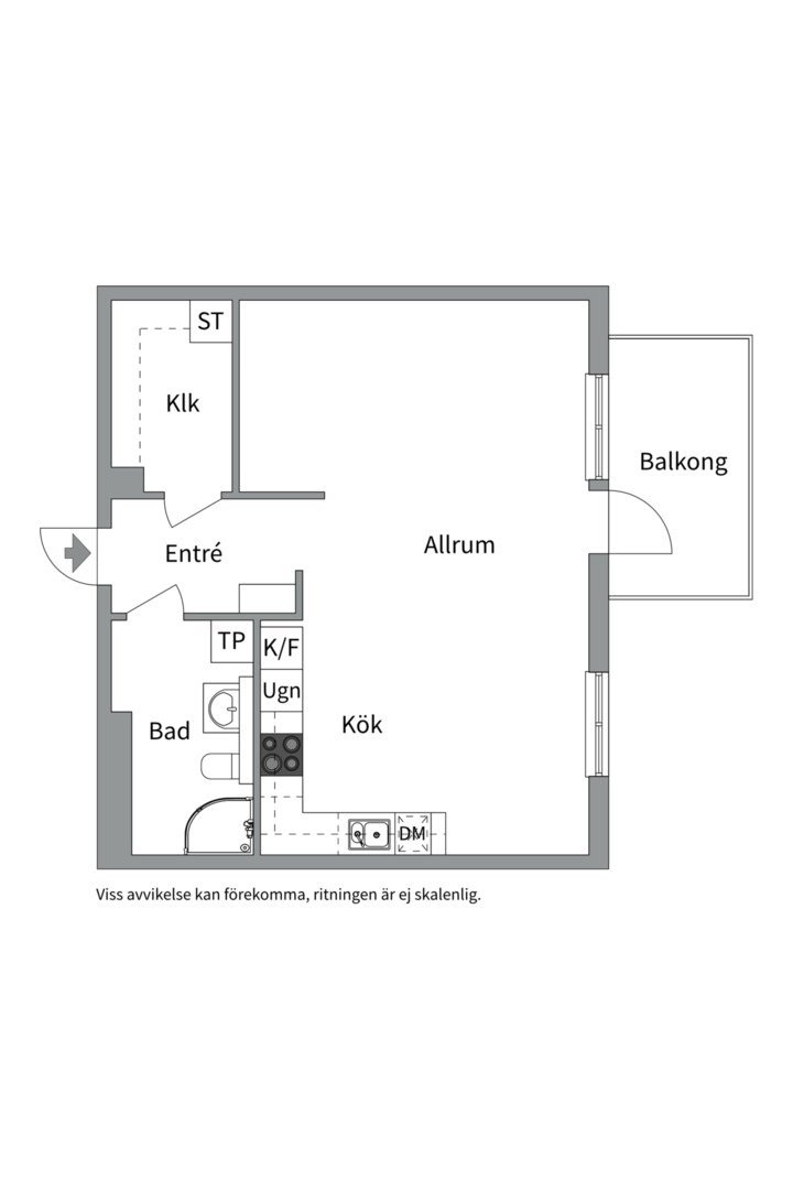 Planlösning från Ringgatan 2D, Såld i Luthagen, Uppsala
