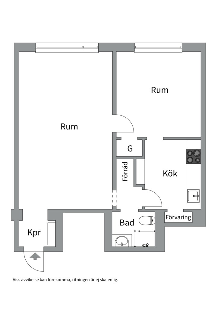 Planlösning från Alströmergatan 32E, Såld i Kungsholmen - Fridhemsplan, Stockholm