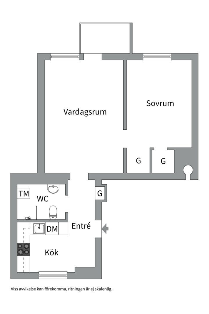 Planlösning från Geijersgatan 1, Såld i Luthagen, Uppsala