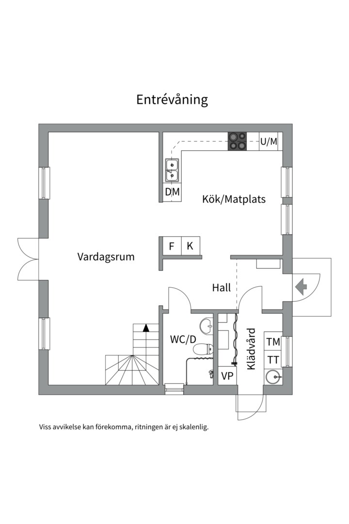 Planlösning från Timotejvägen 15, Till salu i Lövstalöt, Uppsala