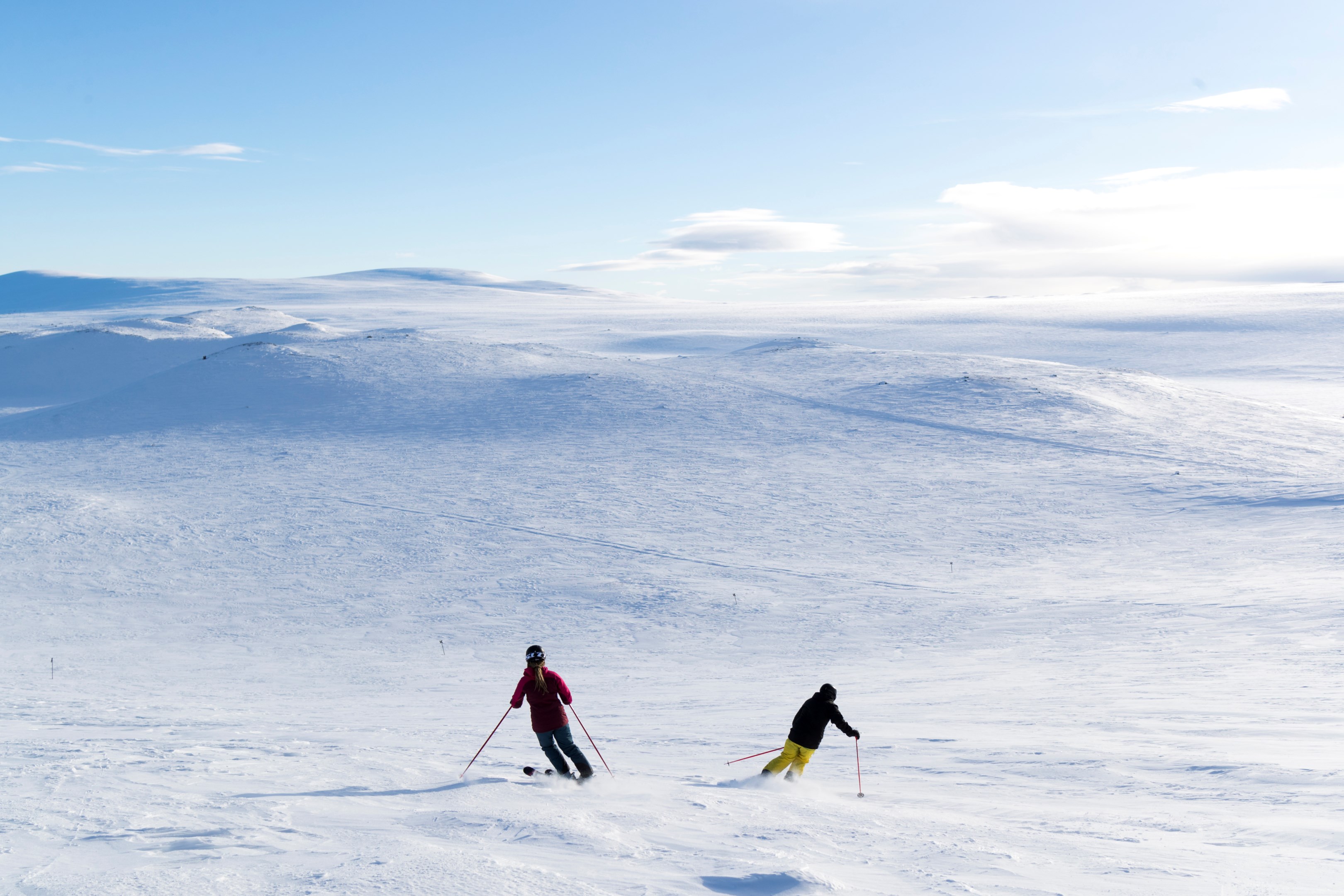 Förutom fina backar finns härlig off piste-åkning.