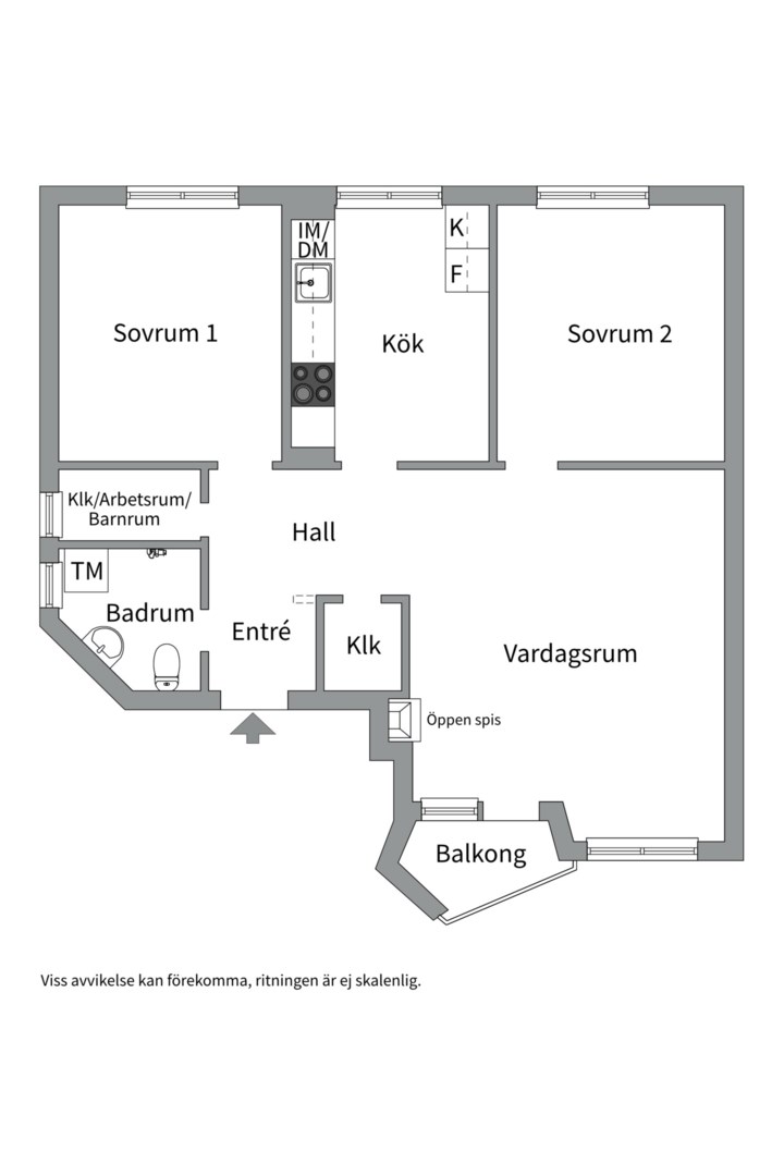 Planlösning från Kristallvägen 54, Kommande i Solberga, Stockholm
