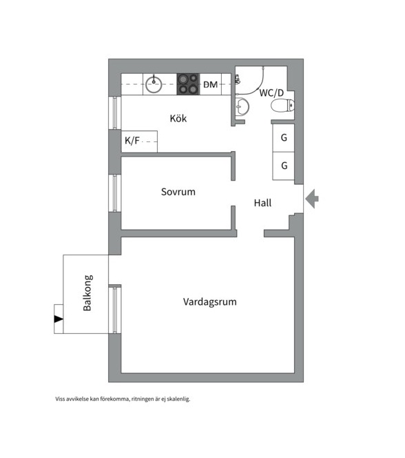 Planlösning från Luthagsesplanaden 8A, Kommande i Luthagen, Uppsala