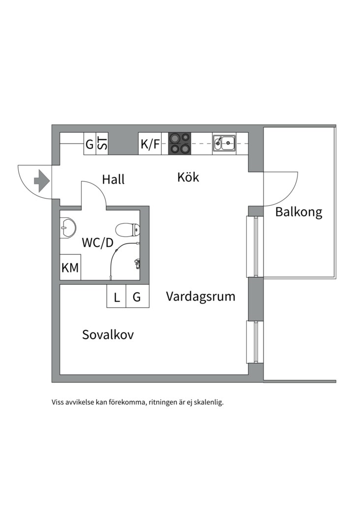 Planlösning från Tullgarnsgatan 3, Såld i Kungsängen, Uppsala