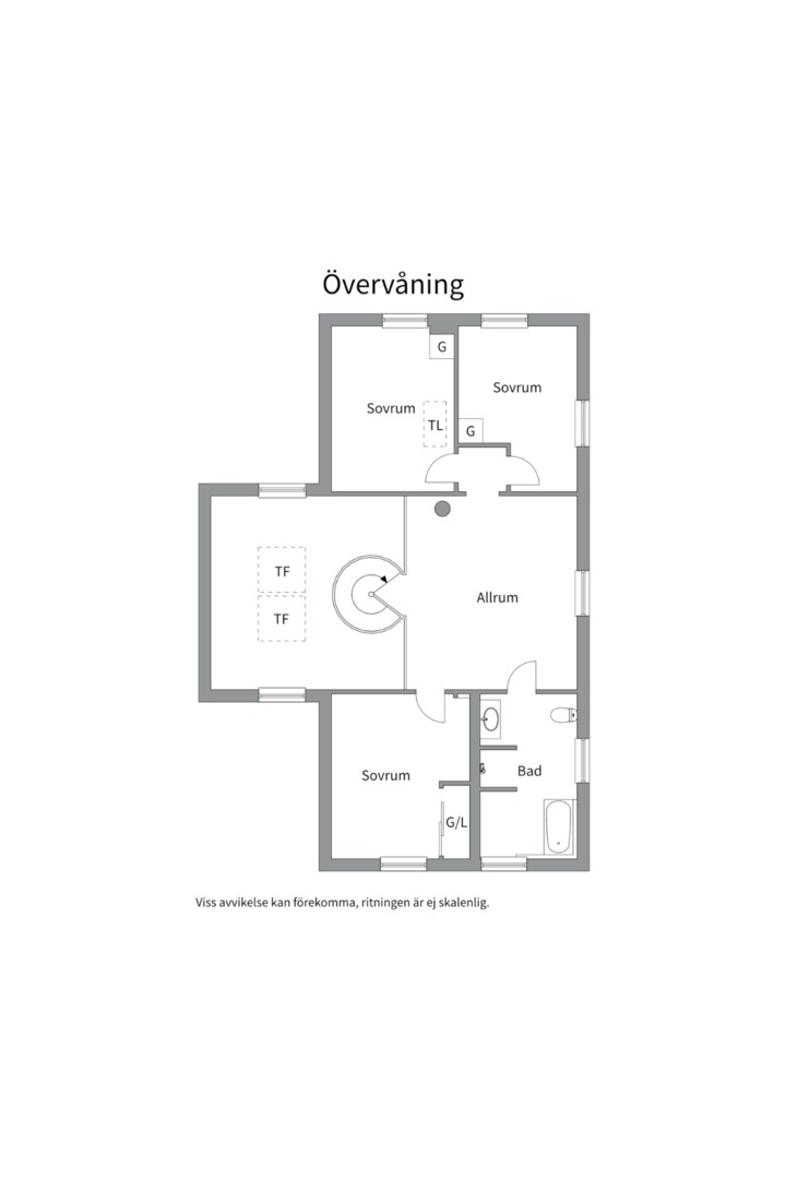 Planlösning från Granstigen 33, Såld i Alsike, Knivsta