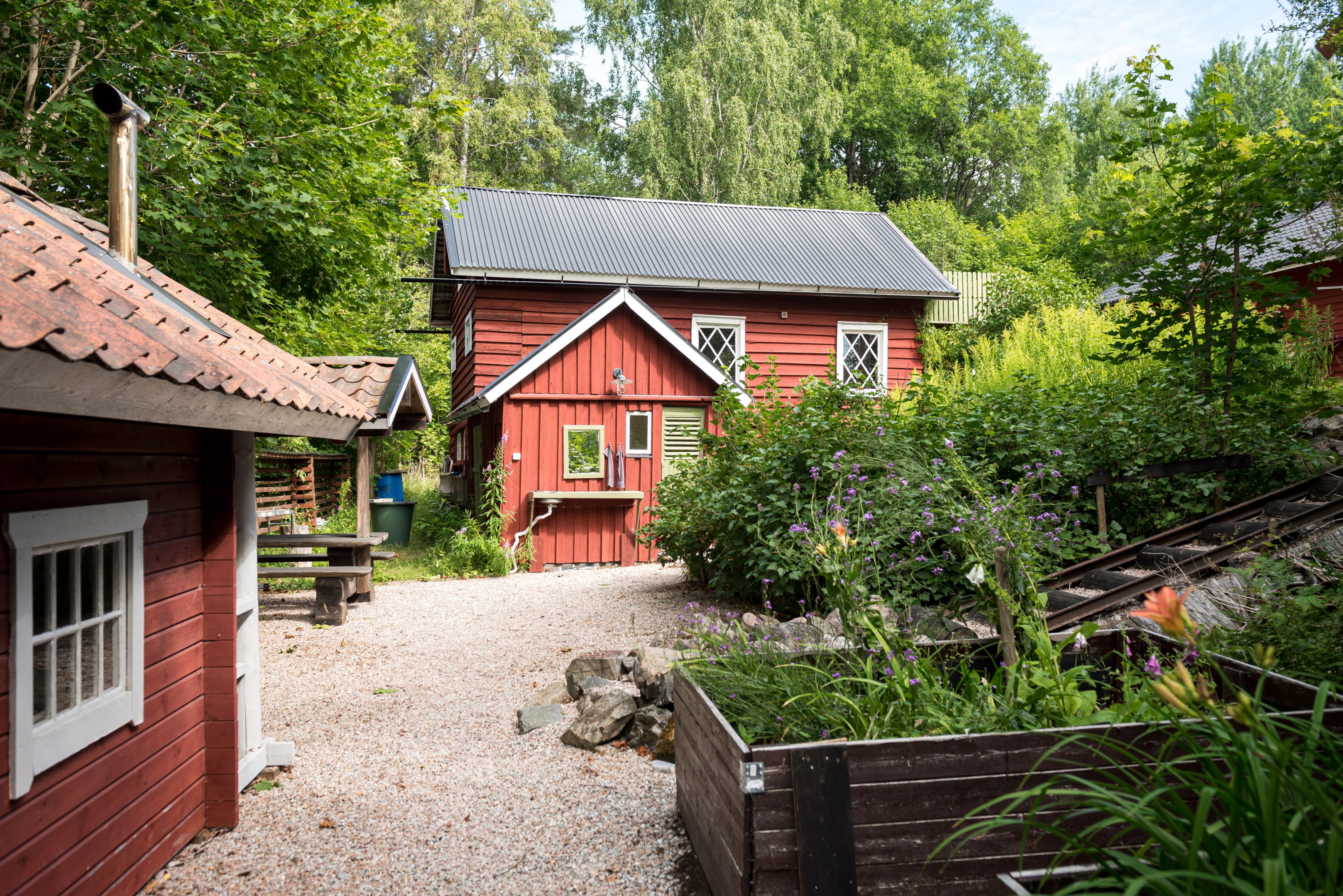 Insynsskyddat bastuområde