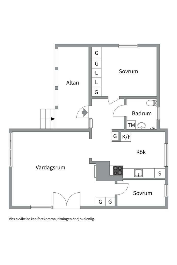 Planlösning från Strömmadalsvägen 32, Kommande i Strömma, Värmdö
