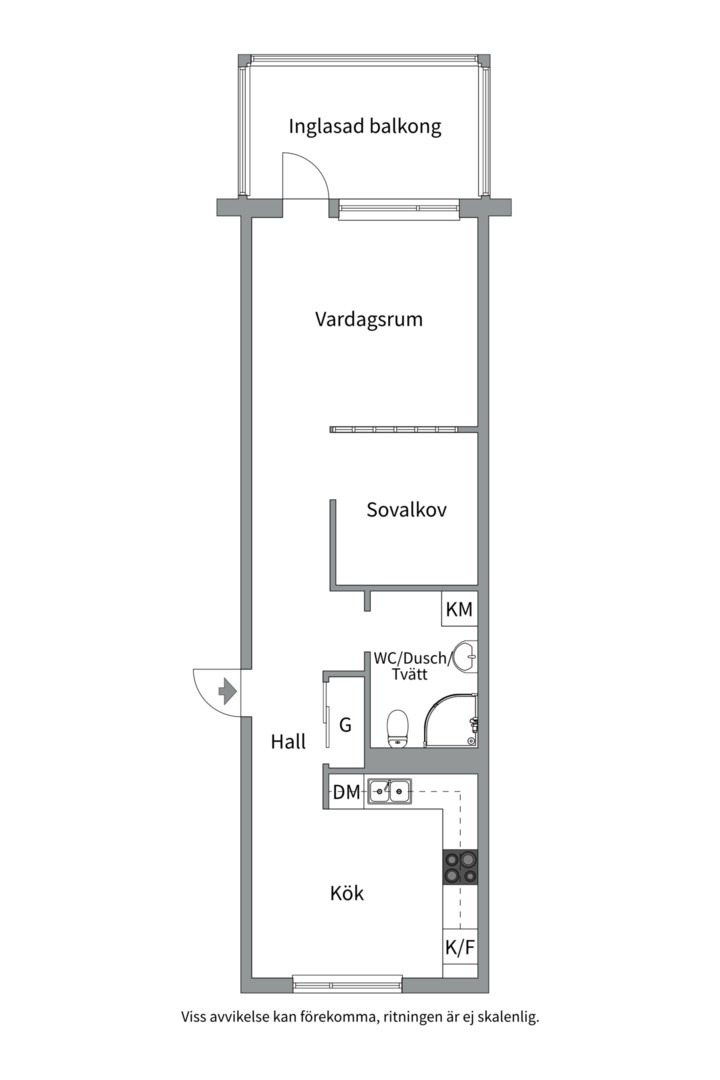Planlösning från Portalgatan 78, Såld i Kapellgärdet, Uppsala