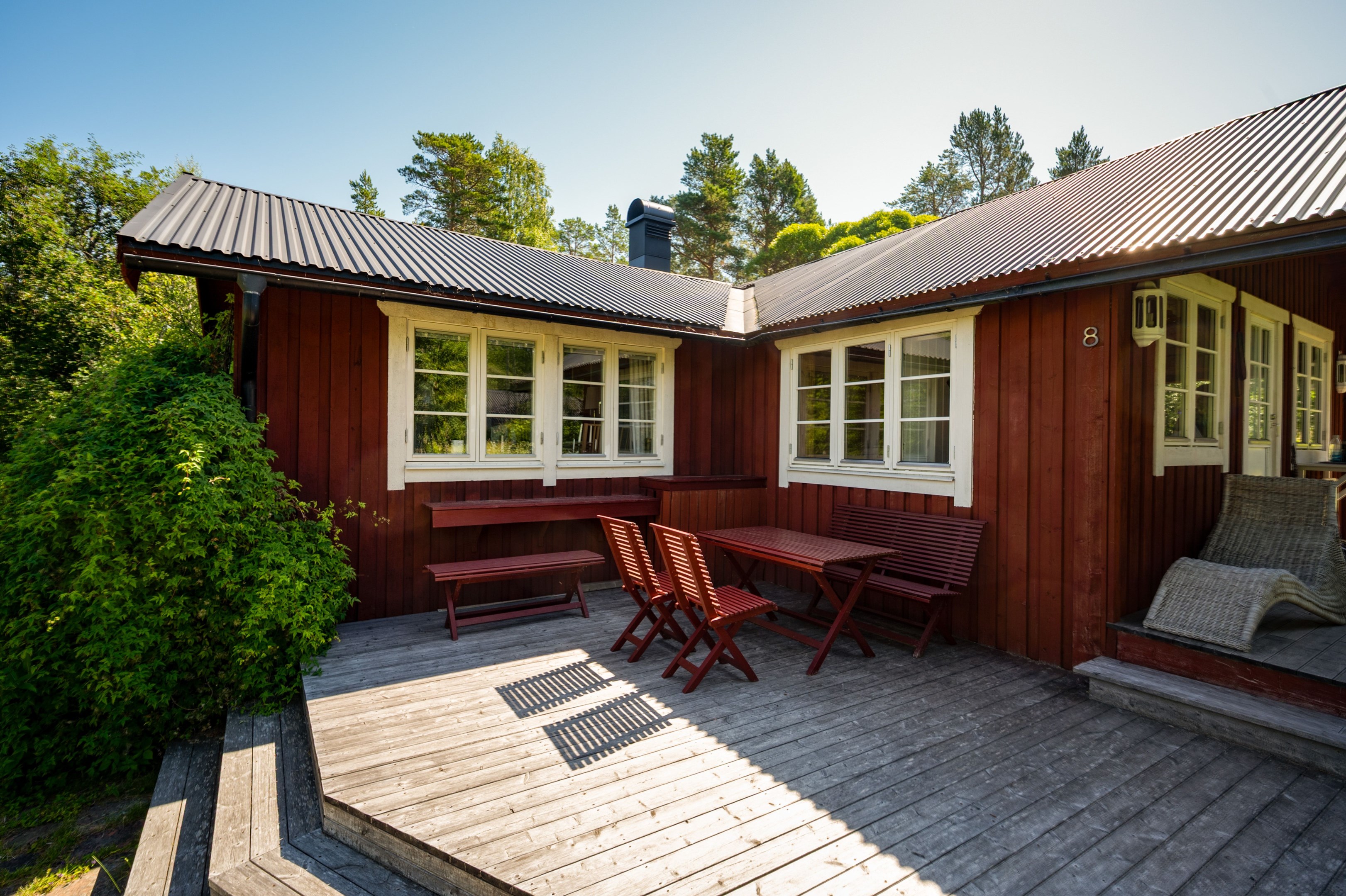 Altan med utsikt mot havet, norr