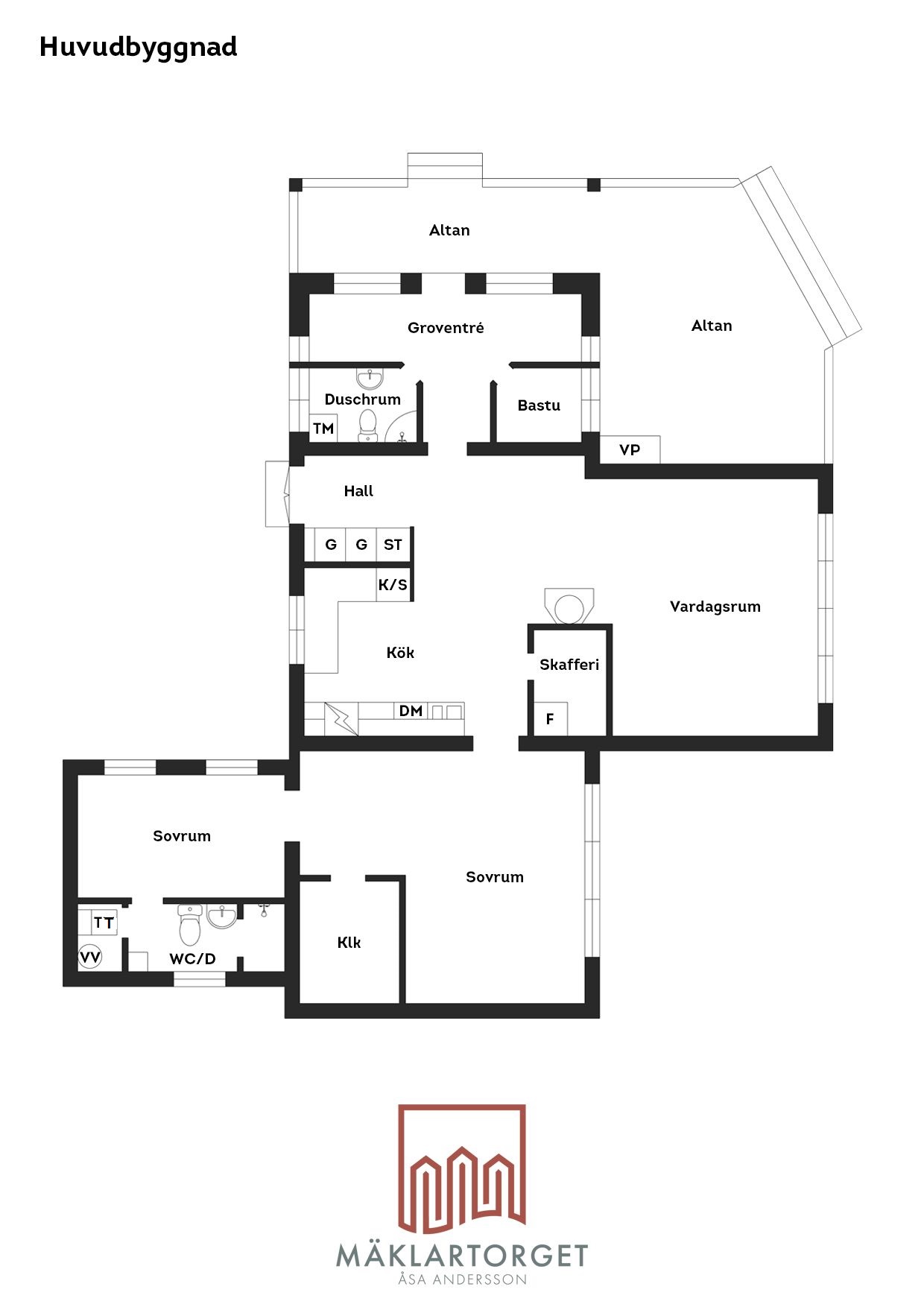 Planritning huvudbyggnad