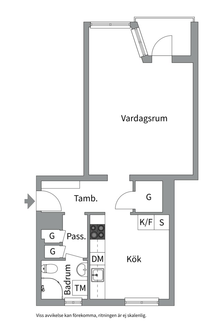 Planlösning från Ringgatan 39A, Såld i Luthagen, Uppsala
