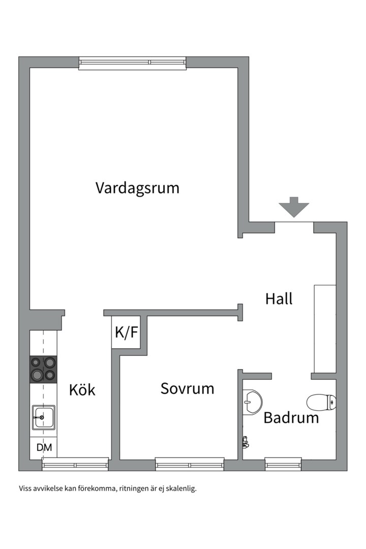 Planlösning från Cedergrensvägen 34, Till salu i Midsommarkransen, Stockholm