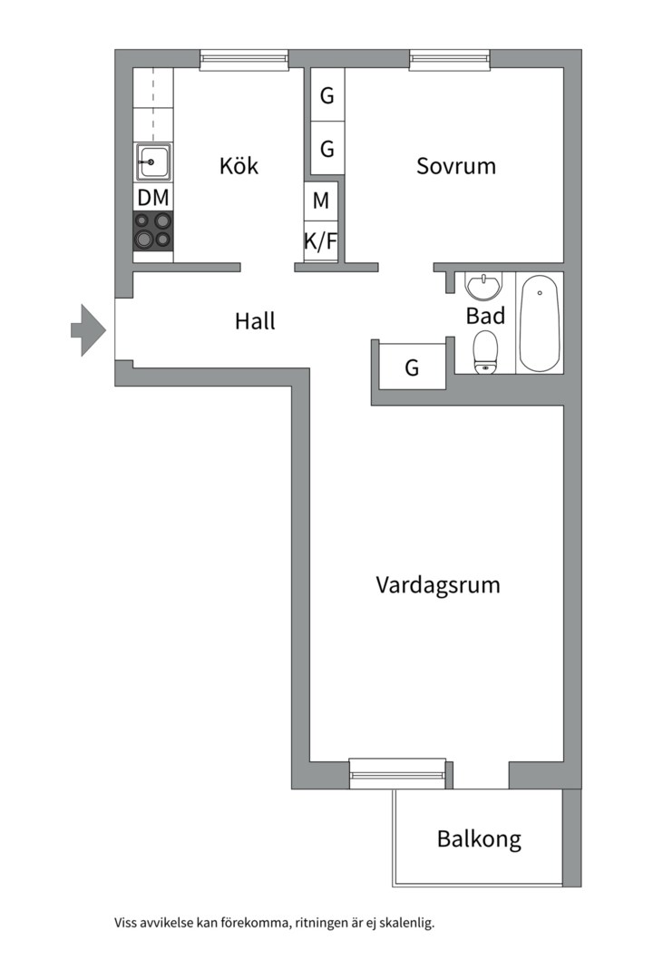 Planlösning från Svartbäcksgatan 101B, Till salu i Svartbäcken, Uppsala