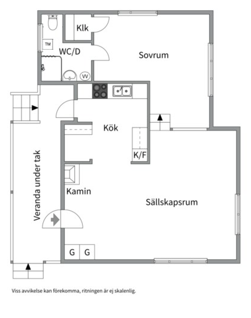 Planlösning från Björksalavägen 39, Till salu i Värmdö - Björkvik, Värmdö