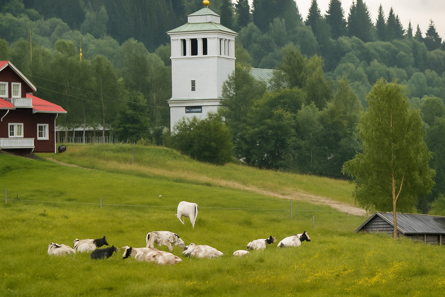 Fjällbyn, harmoniskt fungerande samhälle