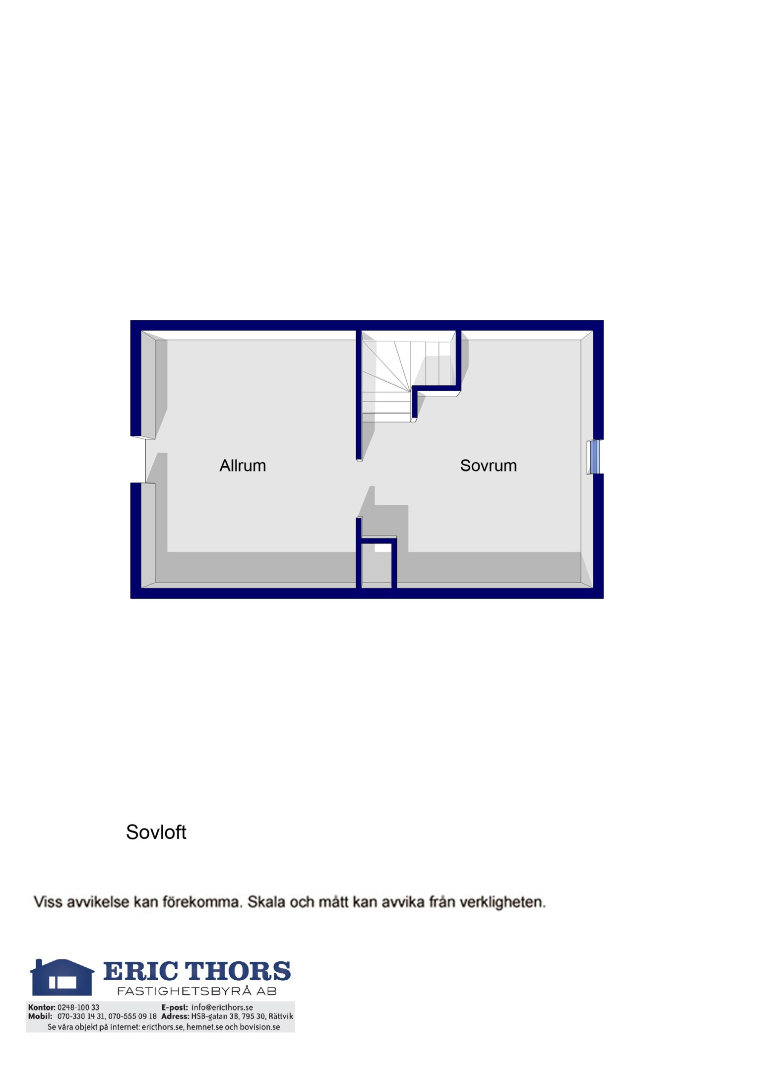 Planlösning Sovloft gäststuga