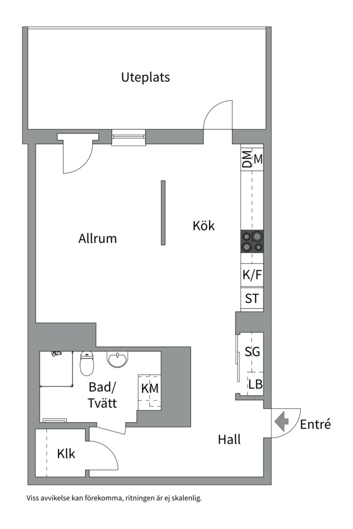 Planlösning från Kungsgatan 66D, Kommande i Centrum, Uppsala