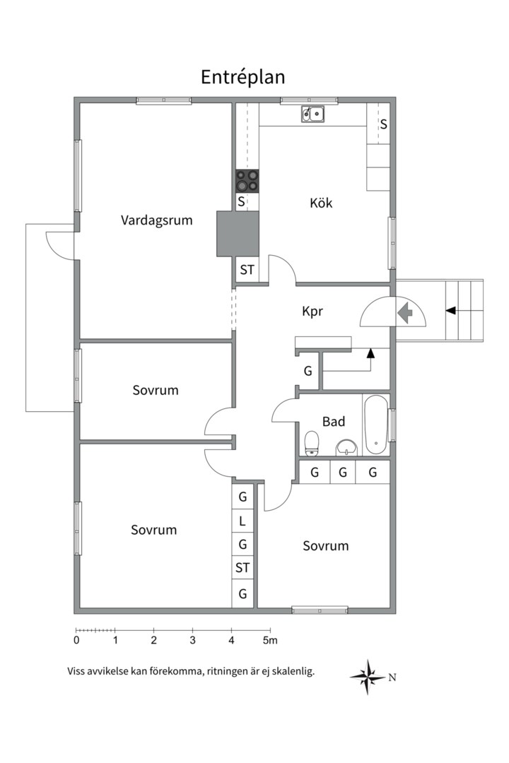 Planlösning från Lillsjövägen 28, Såld i Almunge, Uppsala
