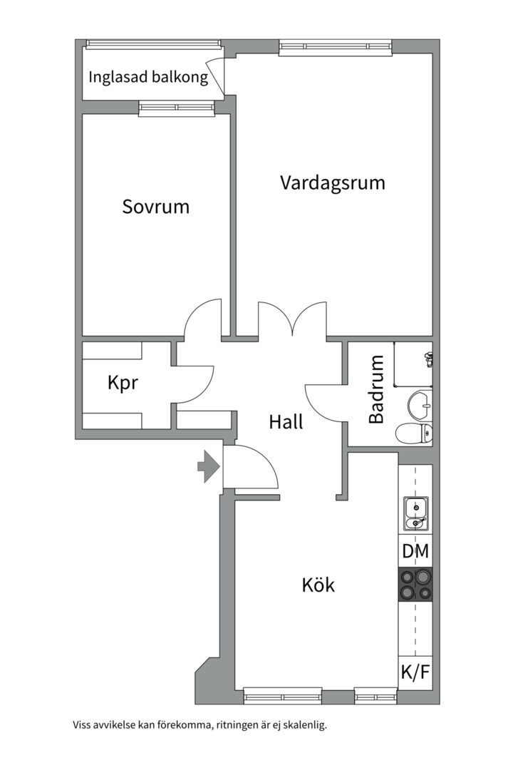 Planlösning från Gröna gatan 23D, Till salu i Salabacke, Uppsala