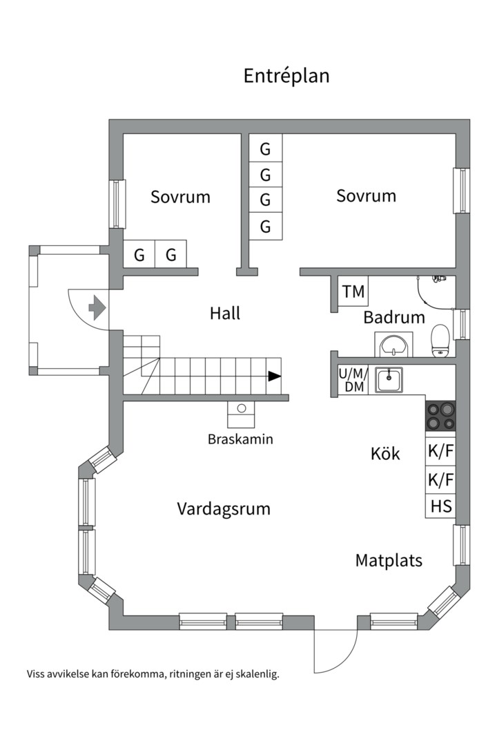 Planlösning från Oxövägen 1, Kommande i Ängsvik, Värmdö