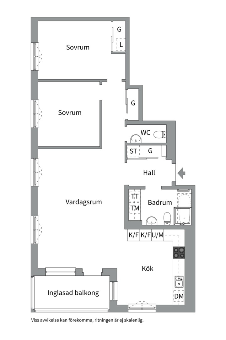 Planlösning från Poseidongatan 13, Till salu i Öster Mälarstrand, Västerås