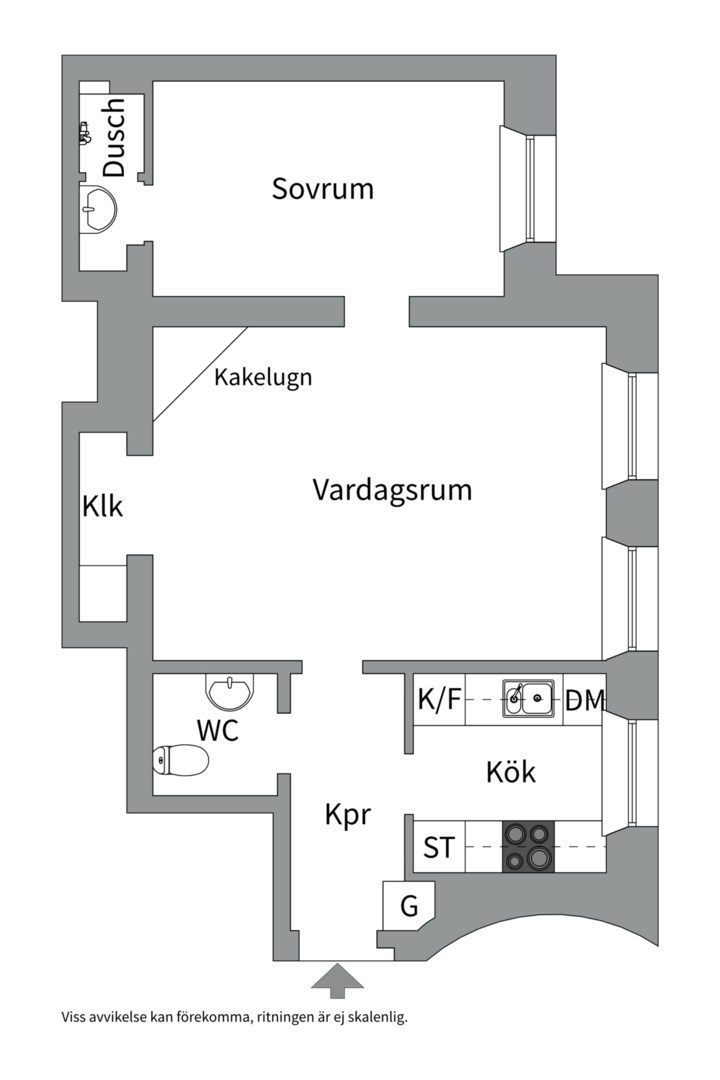Planlösning från Österplan 13, Till salu i Centrum, Uppsala