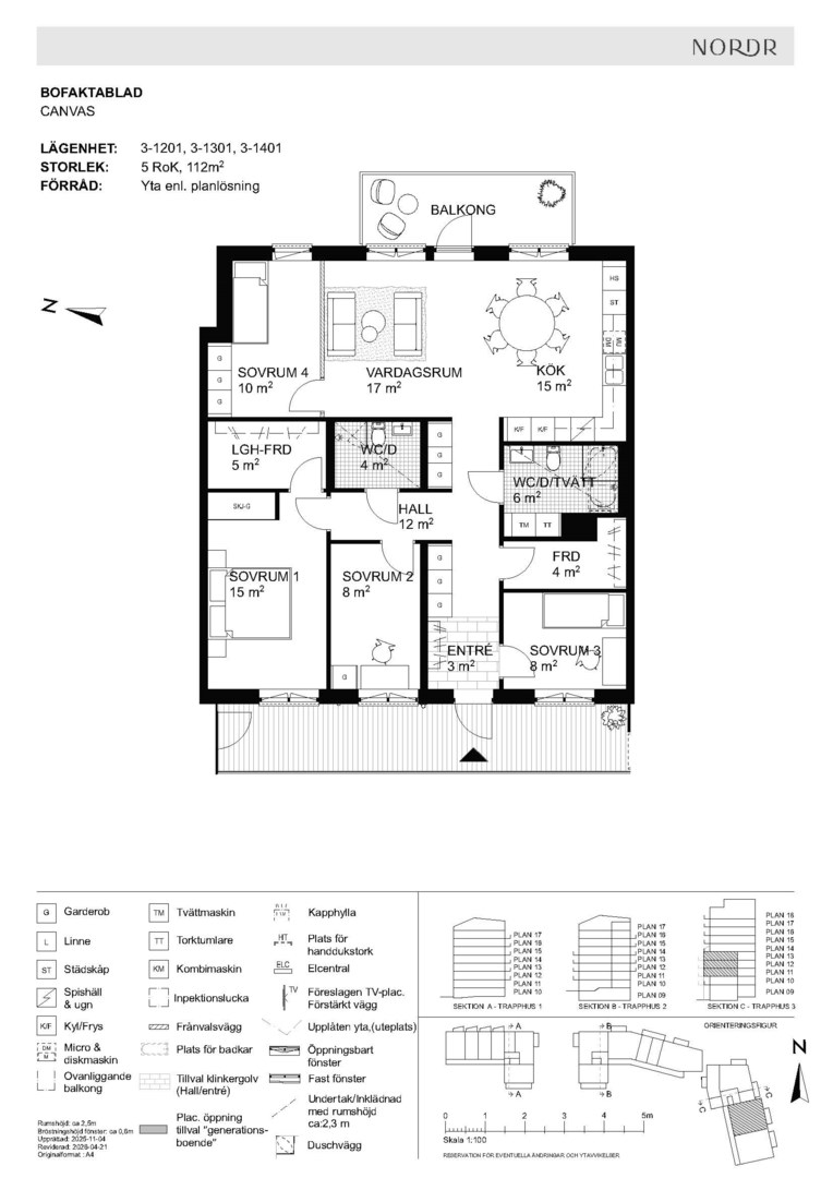 Planlösning från Mariehällsvägen, lgh 3-1101, Till salu i Bromma - Mariehäll, Stockholm