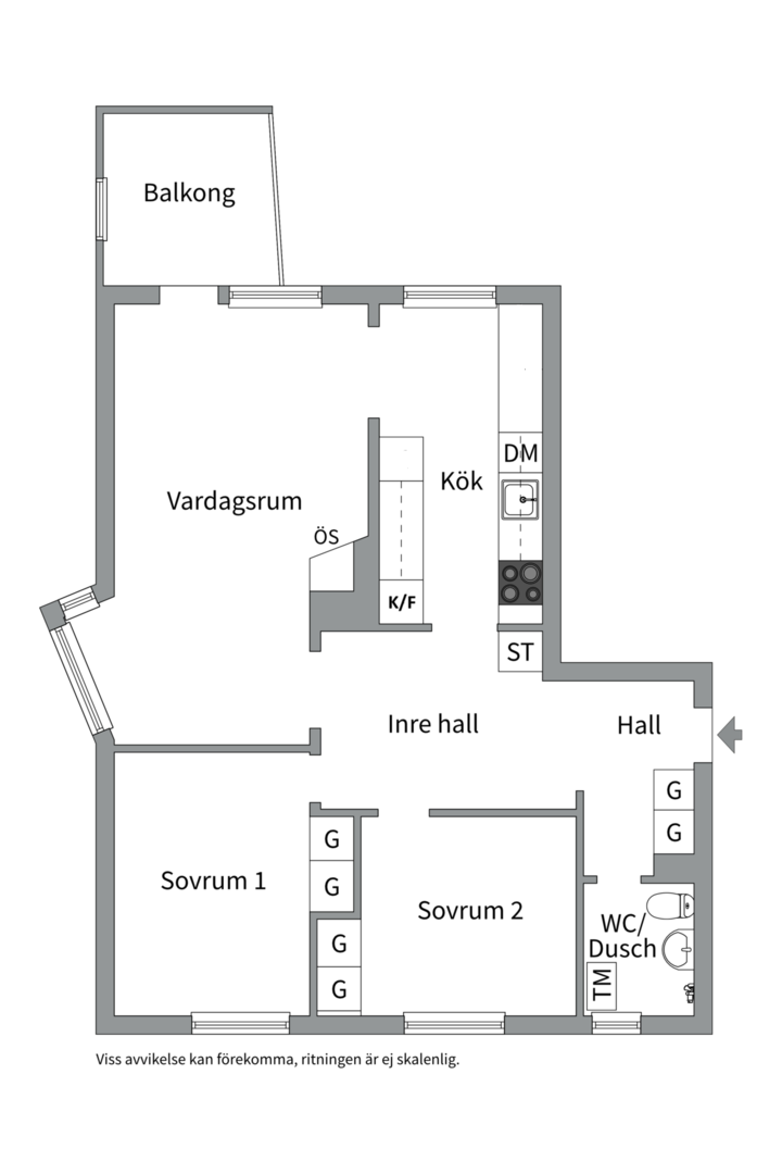 Planlösning från Salabacksgatan 5B, Kommande i Salabacke, Uppsala