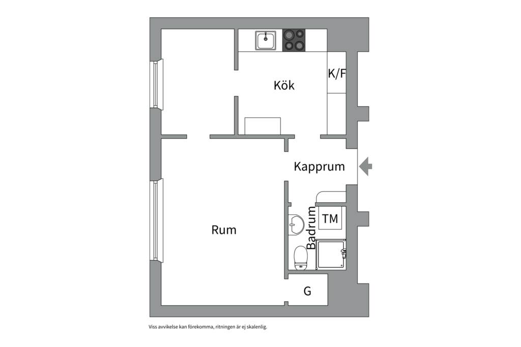 Planlösning från Höganäsgatan 6B, Kommande i Höganäs, Uppsala