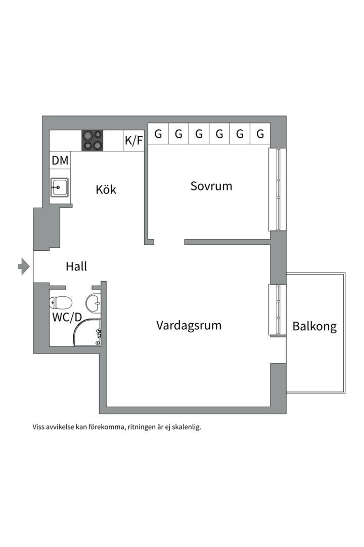 Planlösning från Fålhagsleden 5A, Snart till salu i Fålhagen, Uppsala
