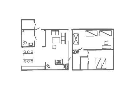 Planlösning hus 412 (12 på kartan)