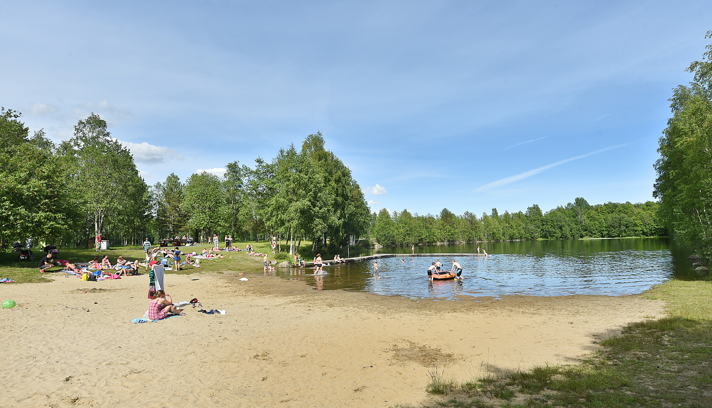 Badstrand på Bölesholmarna